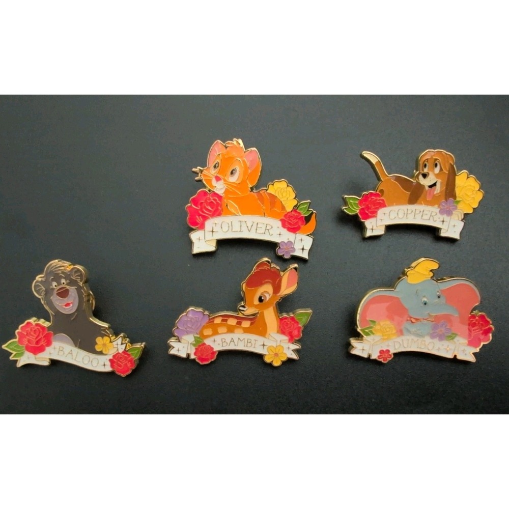 NEW Loungefly Disney Animals Tattoo Blind Box Boxlunch Enamel Pin- 5 Pins Only